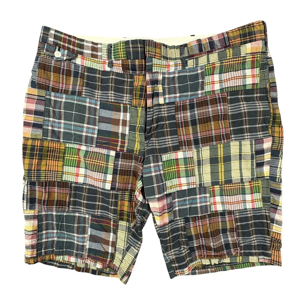 Polo Ralph Lauren Patchwork Madras Shorts Mens 40 Multicolor Plaid Vintage Y2K
